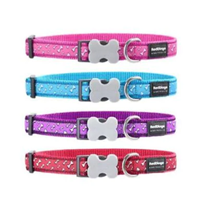 Collar Para Perro Flying Bone Rojo - L