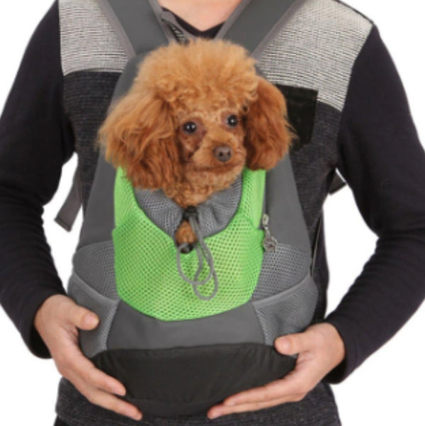 Morral Canguro Para Raza Pequeña Rojo y Negro