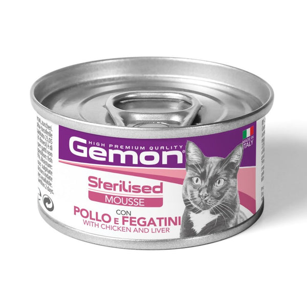 Alimento Húmedo para Gato Gemon Sterilised pollo e Higado x 85 gr