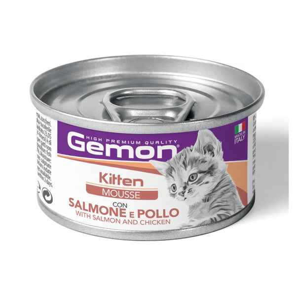 Alimento Húmedo Gemon Kitten Salmón y Pollo x 85 gr