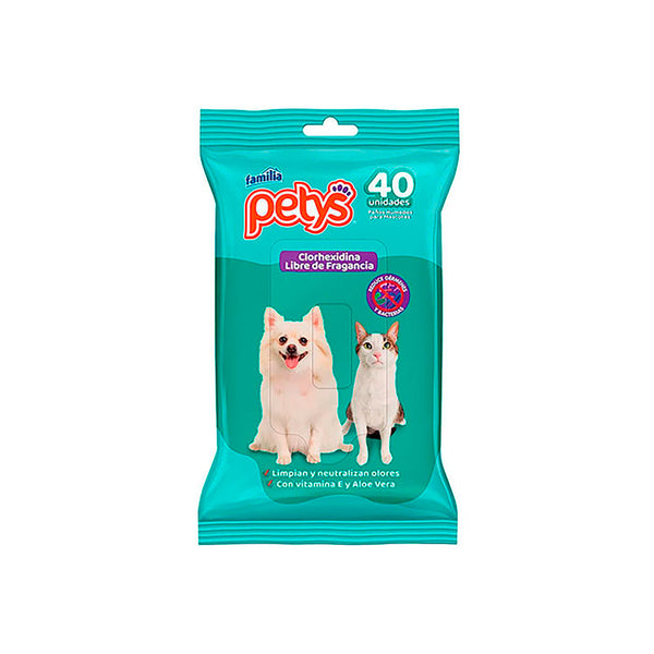 Pañitos Húmedos Petys Clorhexidina 40unid