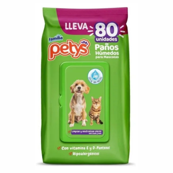 Pañitos Petys Humedos  80 Uds