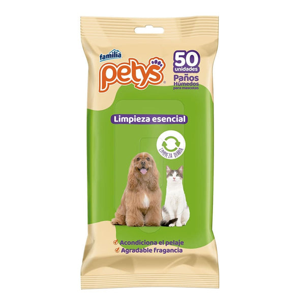 Pañitos Petys Limpieza Esencial *50 Unds