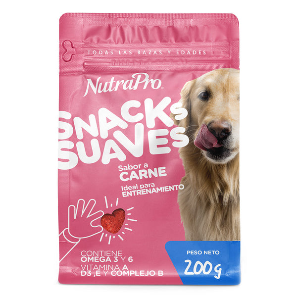 Snack para Perro NutraPro Suaves Carne 200Gr