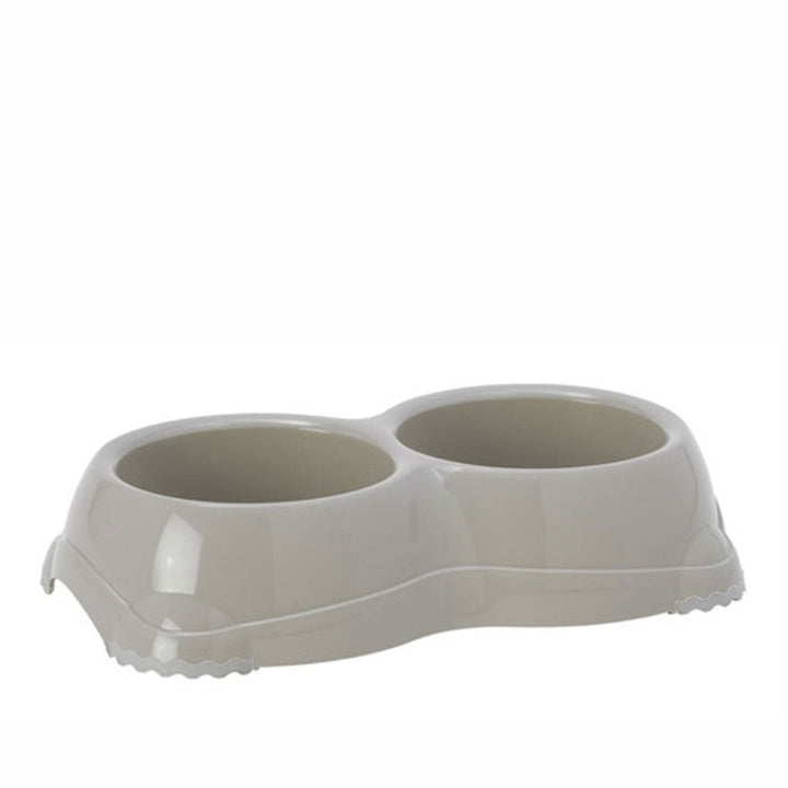 Comedero Doble Smarty 330 Ml Gris Claro | Accesorios | Anipet Colombia
