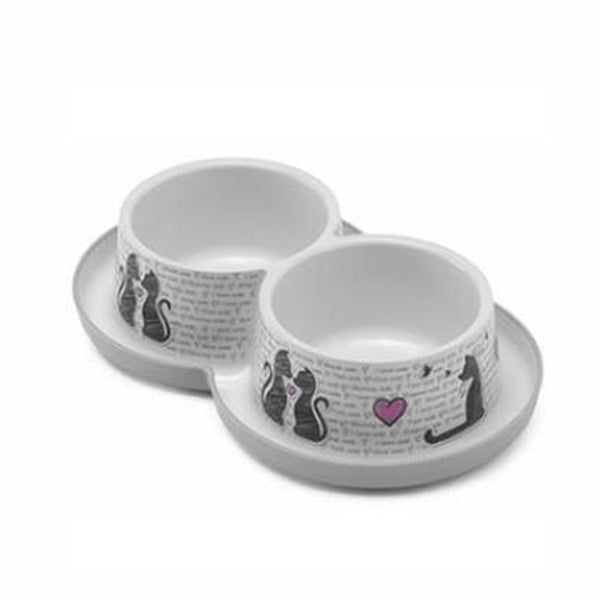 Comedero Doble Trendy Dinner 350 Ml Cats In Love | Accesorios | Anipet Colombia