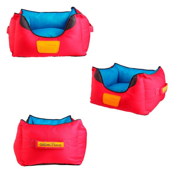 Cama Ping Cuadrada Rosada Y Azul S | Accesorios | Anipet Colombia