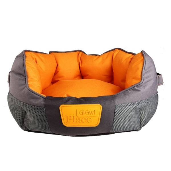 Cama Gig Place Ovalada Gris Naranja M | Accesorios | Anipet Colombia