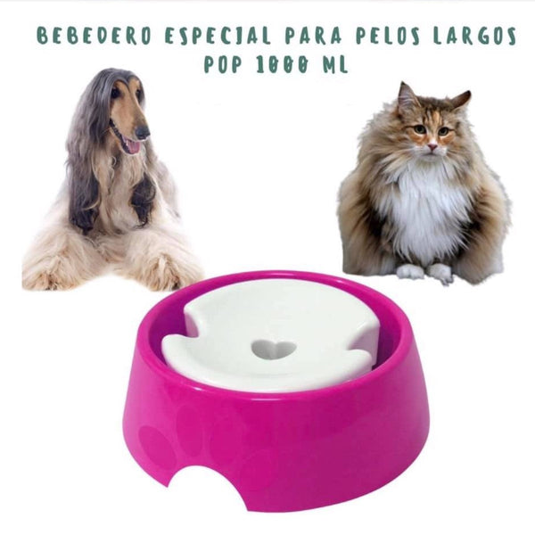 Bebedero Plast Perro Pelo Largo 1000ML Fucsia | Accesorios | Anipet Colombia