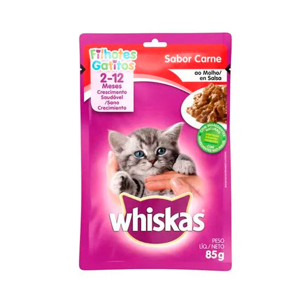 Alimento Húmedo Para Gatito Whiskas Pouch carne 85gr | Anipet Colombia