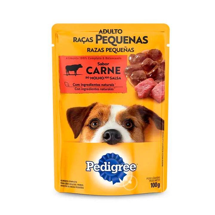 Alimento Húmedo Para Perro Pedigree Pouch Adulto Raza Pequeña Carne 100gr | Anipet Colombia