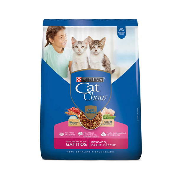 Alimento Para Gatitos Cat Chow Pescado, Carne Y Leche 2 Kg | Anipet Colombia