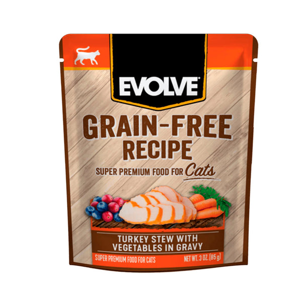 Alimento Húmedo Para Gato  Evolve Cat Grain Free Pouche Pavo y Vegetales  |Anipet Colombia