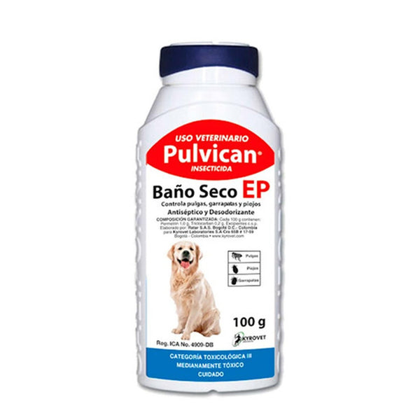 Baño Seco Pulvican 100g  | Cuidado e Higiene | Anipet Colombia