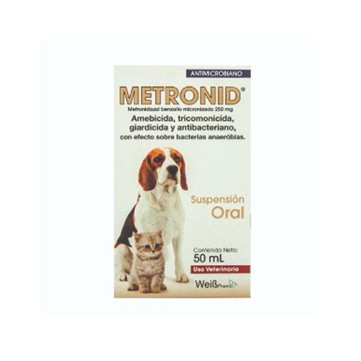 Antibiotico Mixto Metronid Fco X 50 Ml | Medicamentos Perros y Gatos | Anipet Colombia