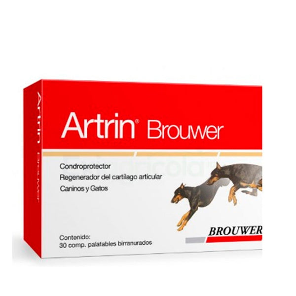 Suplemento Perro y Gatos Artrin Brouwer  Palatables  x 30 Tabletas |Medicamentos perros y gatos|Anipet Colombia
