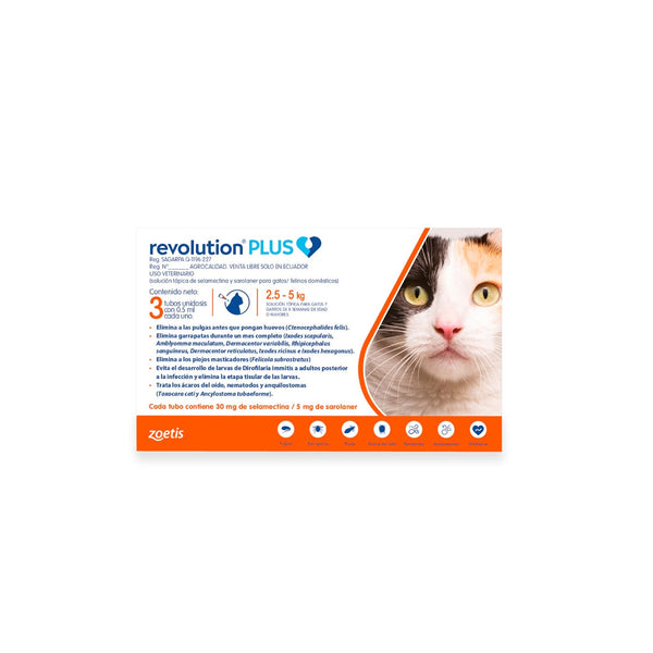Revolution Plus Para Gatos 2.5- 5 Kg |Medicamentos perros y gatos|Anipet Colombia