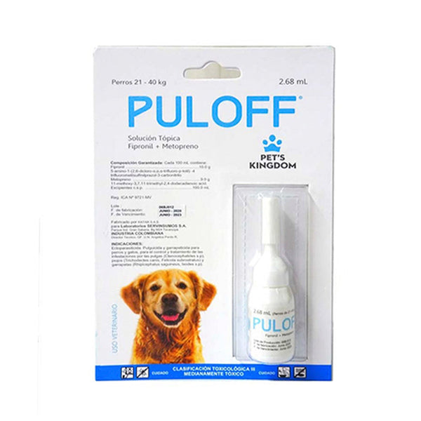 Antiparasitario Puloff Para Perro 21-40Kg|Medicamentos perros y gatos|Anipet Colombia