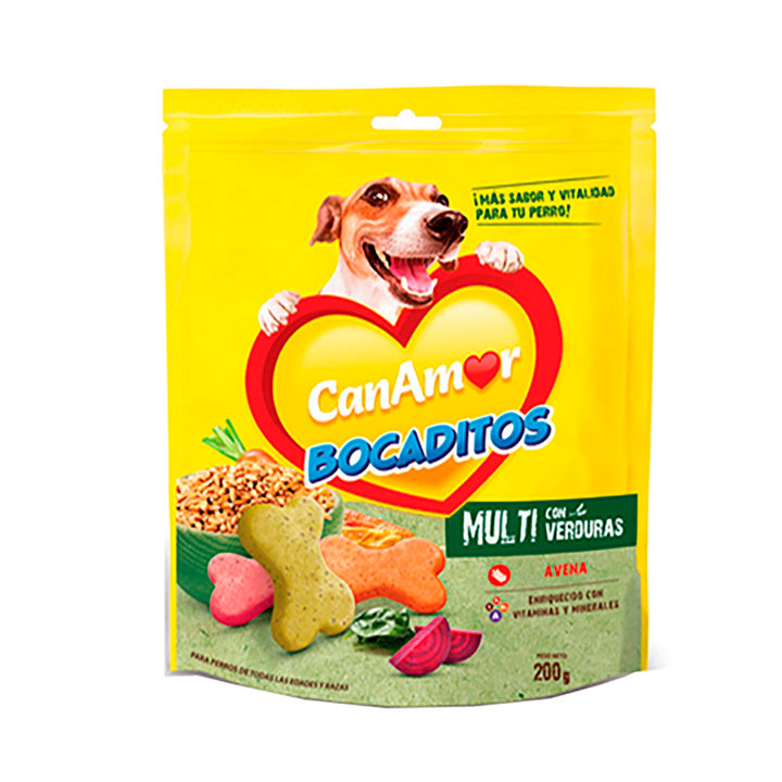 Galletas Bocaditos Multi Canamor 200gr | Snacks Perros | Anipet Colombia