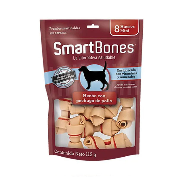 Snack Para Perro SmartbonesCkicken 8 Mini Huesos - 112gr | Snacks Perros | Anipet Colombia