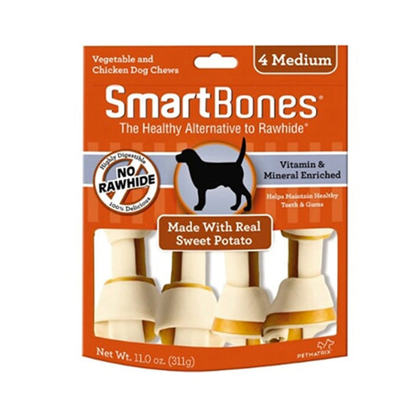 Snack Para Perro Smartbones Sweet Potato (Camote) 8 Mini Huesos - 112gr | Snacks Perros | Anipet Colombia