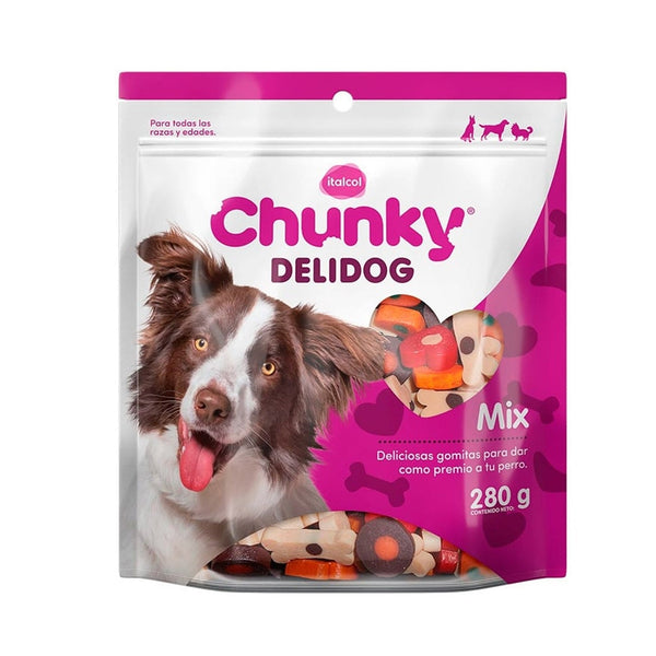 Gomitas Chunky Delidog Mix 280gr | Snacks Perros | Anipet Colombia