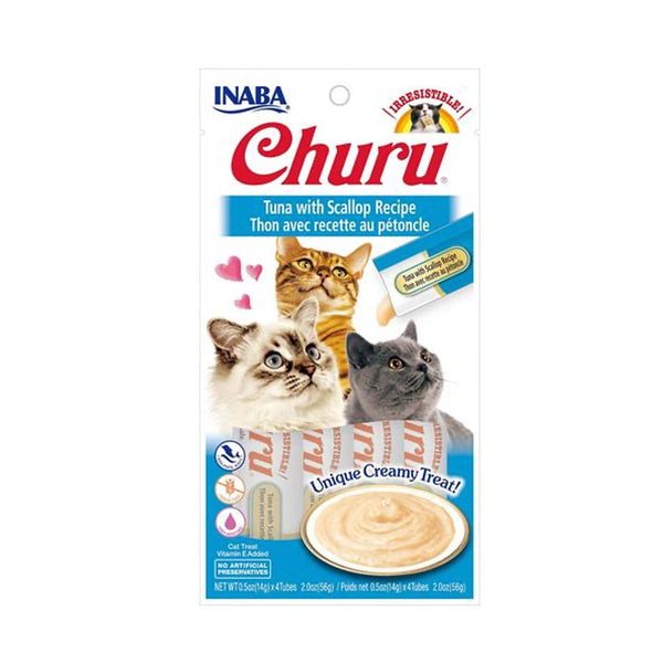 Snack Churu Tuna Inaba Cat Atun Y Vieira - Usa 604 | Snacks Gatos | Anipet Colombia