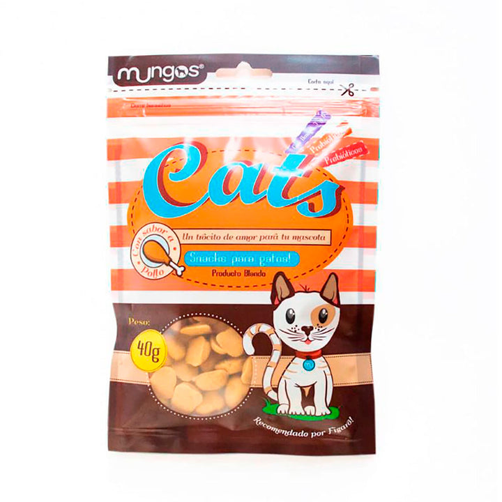 Cats pollo mungos 40gr | Snacks | Anipet Colombia