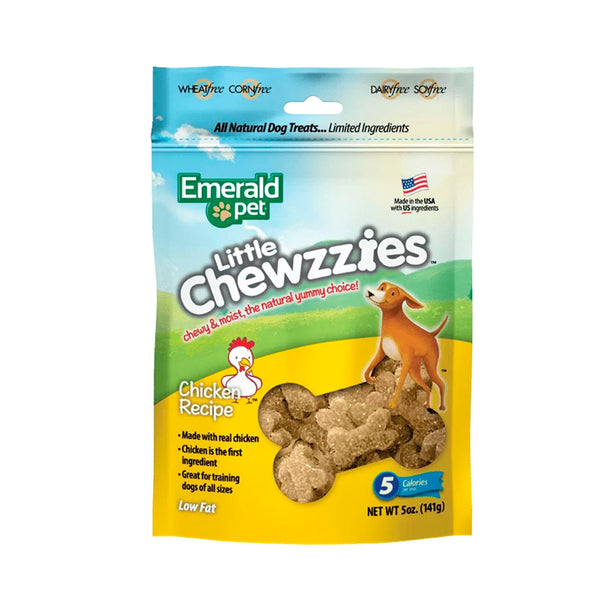 Galletas Emerald Pet Dog Little Chewzzies Pollo 5oz | Snacks Perros | Anipet Colombia