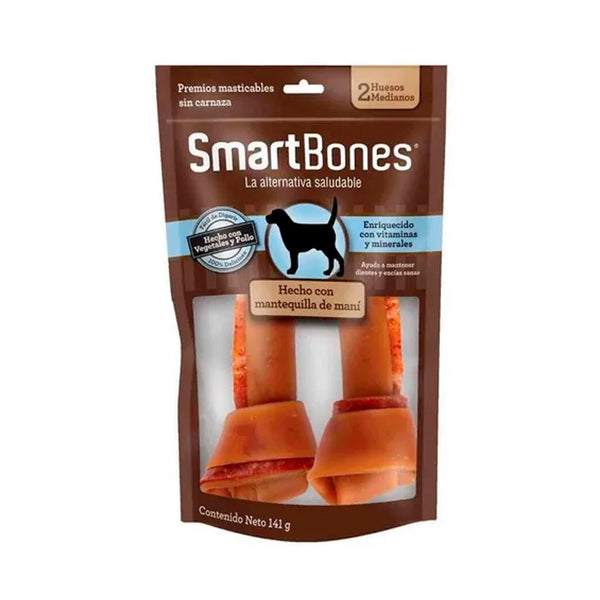 Snack Para Perro Smartbones Mantequilla Mani (2 Huesos) 141 Gr | Snacks Perros | Anipet Colombia